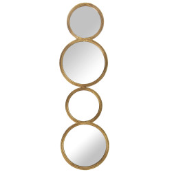 Espejo de pared Alexandra House Living Dorado Metal Círculos 2 x 81 x
