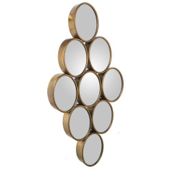 Espejo de pared Alexandra House Living Dorado Metal Círculos 9 x 71 x