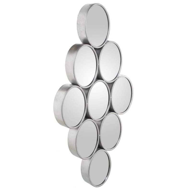 Espejo de pared Alexandra House Living Plateado Metal Círculos 9 x 71 Espejo de pared Alexandra House Living Plateado Metal Círculos 9 x 71