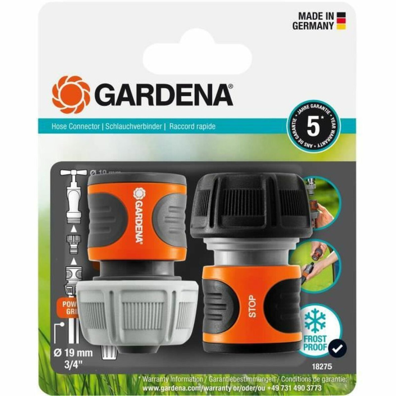 Conector de manguera Gardena Aquastop 18275-20 2 Unidades Conector de manguera Gardena Aquastop 18275-20 2 Unidades
