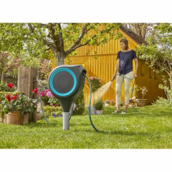 Portamanguera Gardena RollUp M Automático Suelo Ø 11 mm 15 m