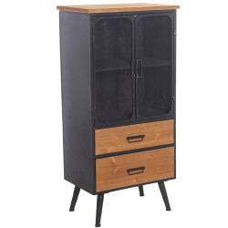 Estantería Alexandra House Living Marrón Negro Metal 60 x 121 x 38 c