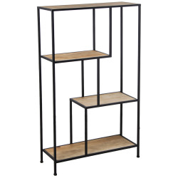 Estantería Alexandra House Living Marrón Negro Metal 65 x 110 x 25 c
