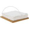 Servilletero de mesa Alexandra House Living Blanco Marrón Madera Meta