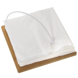 Servilletero de mesa Alexandra House Living Blanco Marrón Madera Meta