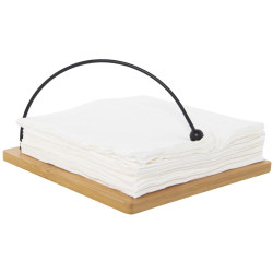 Servilletero de mesa Alexandra House Living Marrón Negro Madera Metal