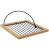 Servilletero de mesa Alexandra House Living Marrón Negro Madera Metal
