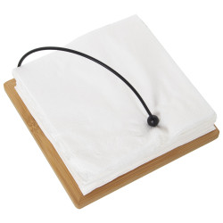Servilletero de mesa Alexandra House Living Marrón Negro Madera Metal