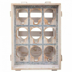 Botellero Alexandra House Living Natural Madera de abeto 43 x 32 x 33
