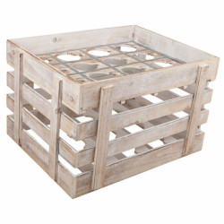 Botellero Alexandra House Living Natural Madera de abeto 55 x 32 x 41