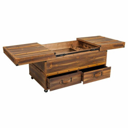 Botellero Alexandra House Living Natural Madera de abeto 60 x 55 x 100