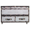 Botellero Alexandra House Living Blanco Lienzo Madera MDF 60 x 55 x 10